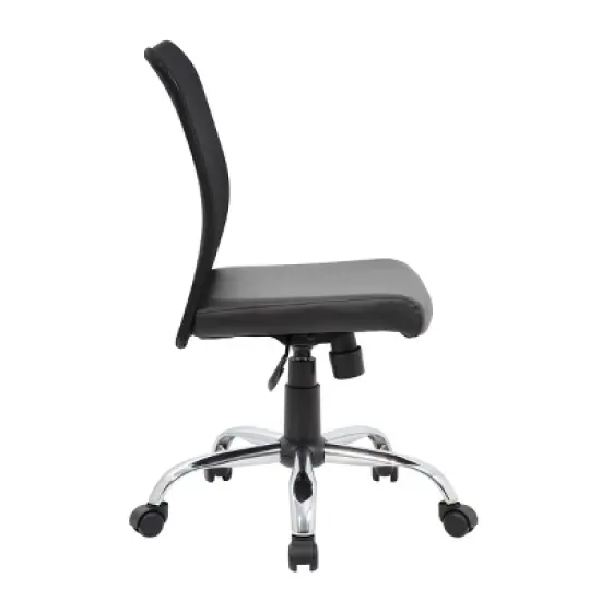 Armless Budget Mesh Task Chair Black - Boss Office Products image {2}