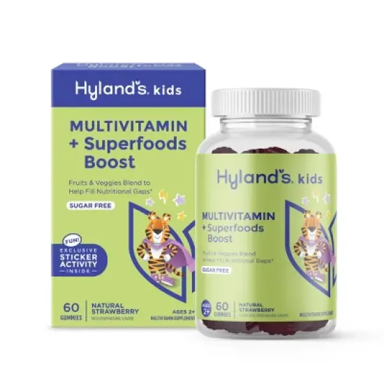 Hyland's Naturals Kids' Sugar Free Multivitamin + Super Foods Boost - 60ct image {10}