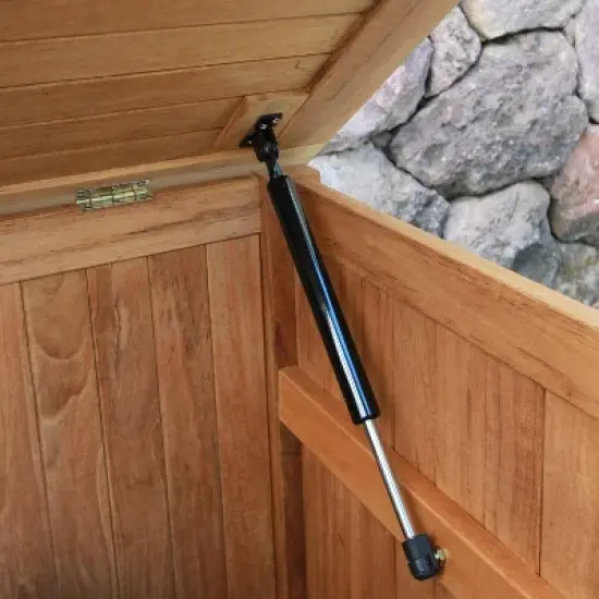 Sherwood Teak Storage Deck Box - Light Brown - Cambridge Casual image {4}