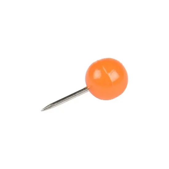 JAM PAPER Round Head Push Pins Orange 100/Pack (346RTOR) image {2}