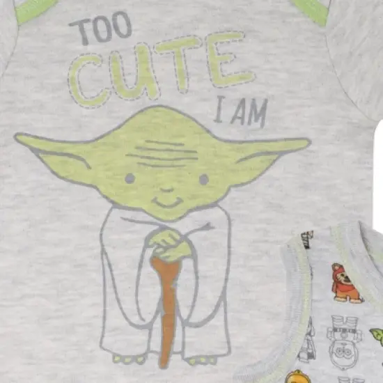 Star Wars Yoda Short Sleeve Bodysuit & Sleeveless Romper image {2}