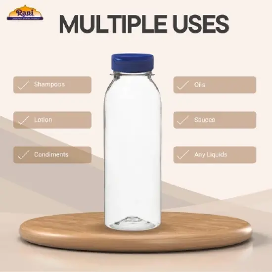 Clear Plastic Bottles 8oz PET Bottle with Flip-top Caps Made in USA - Pack of 100 image {6}