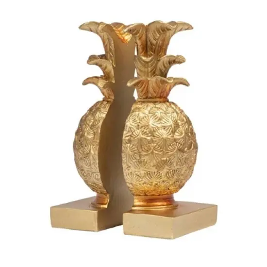 2pc Pineapple Bookend Set Bronze - Storied Home image {13}