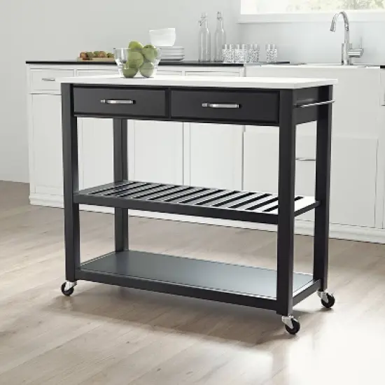 Granite Top Kitchen Prep Cart - Crosley image {2}