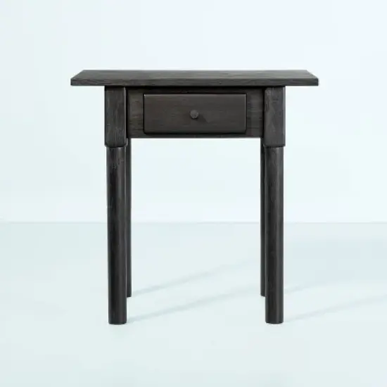 Wood Turned Leg Accent Table with Drawer - Black - Hearth & Hand&trade; with Magnolia image {2}