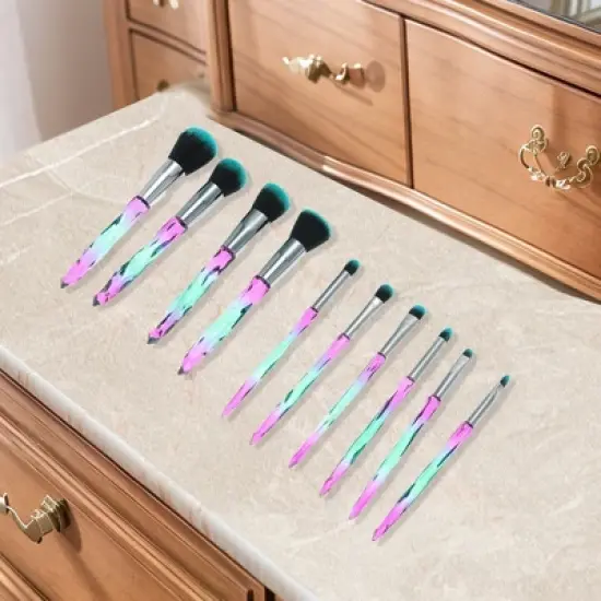 Unique Bargains Convenient Makeup Brush Set 10 Pcs image {4}