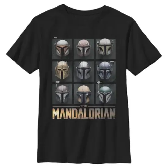 Boy's Star Wars The Mandalorian Helmet Box Up T-Shirt image {3}