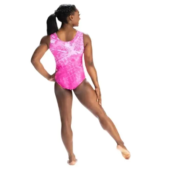 GK Elite Girls' Simone Biles Leotard - Pink Pastel Princess image {1}