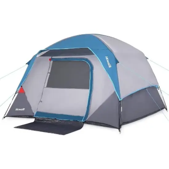 Camping Tent 4 Person Dome Tents, Easy Set Up Waterproof Tent with Carry Bag, Mesh Door, Portable Family Tent with Rainfly for for Traveling image {8}