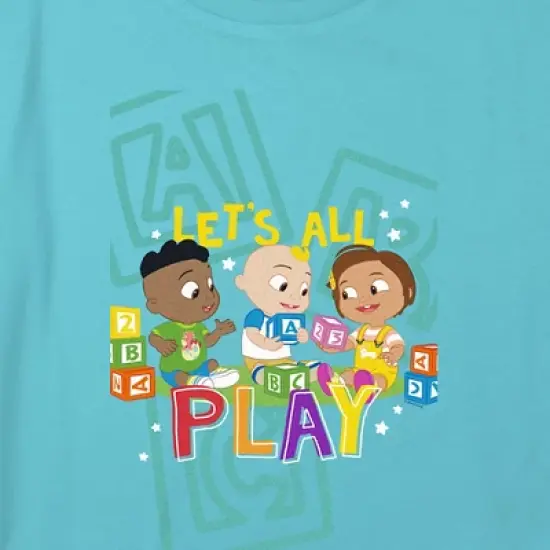 Girl's Cocomelon JJ and Friends Let's All Play Crop Top T-Shirt image {1}