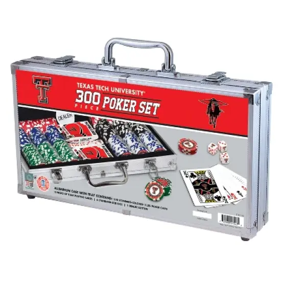 MasterPieces 300 Piece Poker Chip Set - NCAA Texas Tech Red Raiders image {1}