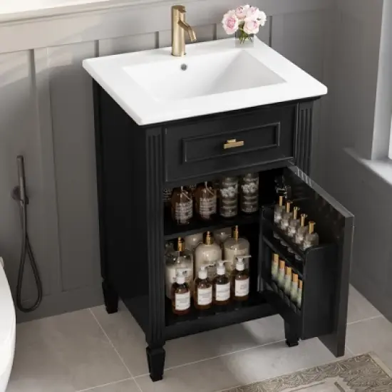 Whisen 20" Bathroom Vanity with Sink & Adjustable Shelf image {1}