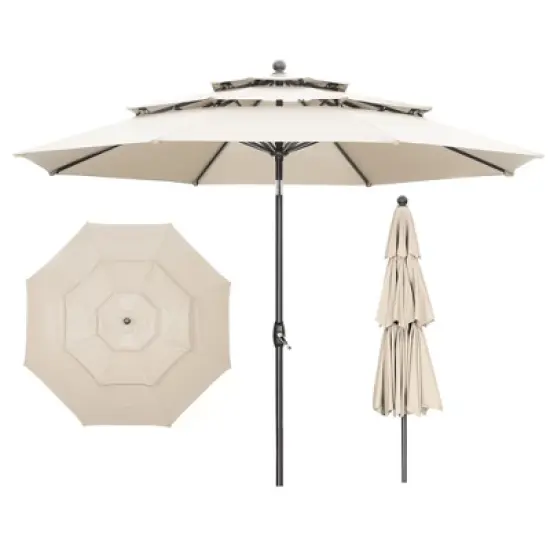 Ainfox 10ft  3-Tier Vented Beach Umbrella image {7}