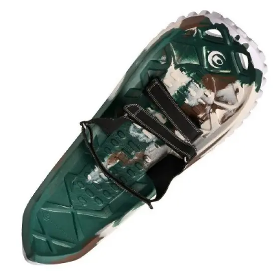 Crescent Moon Eva Flexible Lightweight Foam Recreational Running Snowshoes with Hook and Loop Binding for Adults, Fits Shoe Size 7W to 14M, Camouflage image {2}