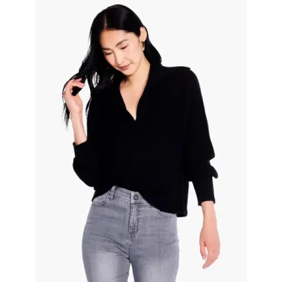 NIC + ZOE Drape Collar Shaker Sweater image {3}