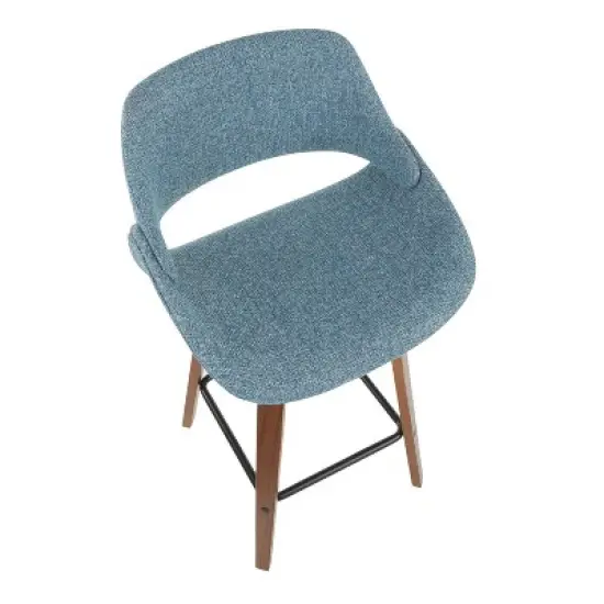 Set of 2 Fabrico Mid-Century Modern Counter Height Barstools - LumiSource image {6}