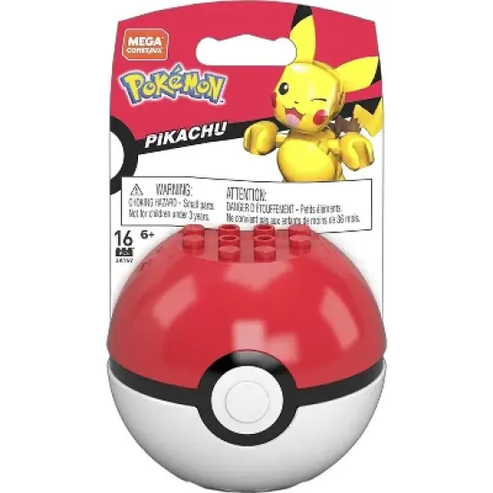 Pokemon Pokemon Mega Construx Building Set | Pikachu w/ Poke Ball image {1}