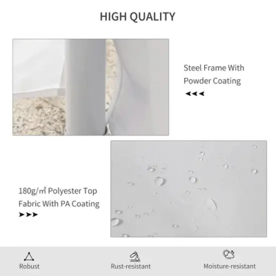 Resenkos Canopy, Outdoor Canopy Tent,Wedding Tent with Sidewalls, Heavy Duty Event Tent with 2 Doors and 6 Windows, White image {6}