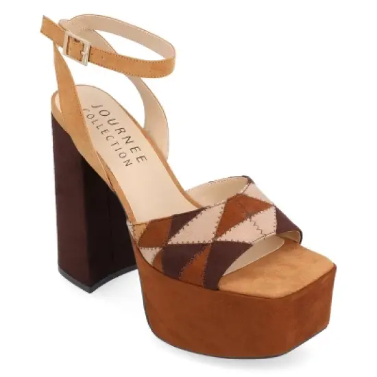 Journee Collection Womens Asherby Tru Comfort Foam High Heel Platform Sandals image {9}