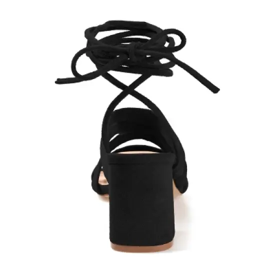 Journee Collection Womens Sevyn Open Square Toe Block Heel Sandals image {2}