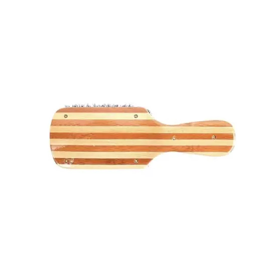 Bass Brushes Men's Hair Brush Wave Brush with 100% Pure Premium Natural Boar Bristle SOFT  Pure Bamboo Handle Classic Club/Wave Style image {1}