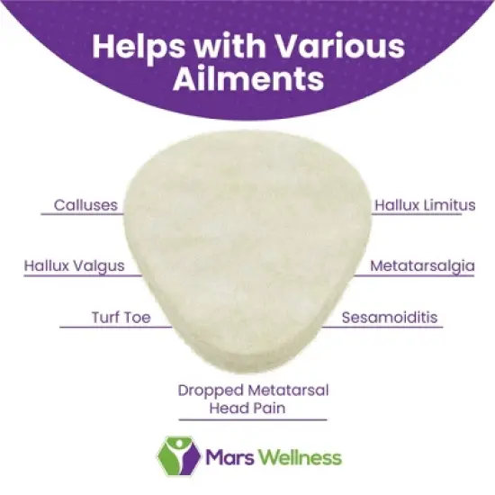 Mars Wellness Metatarsal Felt Foot Pad 6 Pairs image {4}