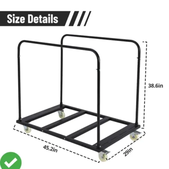 Folding Table Cart 1500 LBS Heavy Duty Table Trolley wfor Garage, Home, Warehouse image {6}