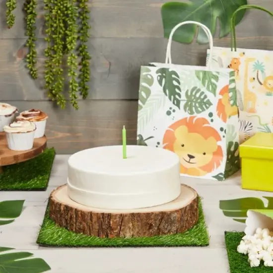 Juvale 4-Pack Artificial Grass Mat Squares, 12x12-Inch Fake Turf Tiles for Balcony, Patio, Outdoor Faux Placemats, DIY Crafts and Decorations, Green image {2}