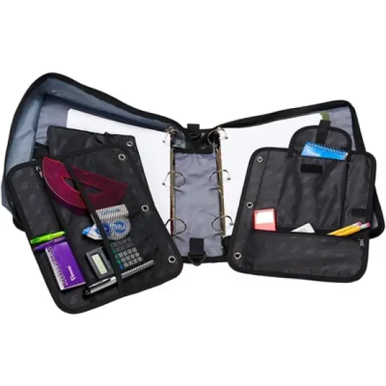 Case-it The Dual 2-in-1 Zipper Binder Includes Pencil Pouch Multiple Pockets - 600 Sheet Capacity - Comes with Shoulder Strap image {1}