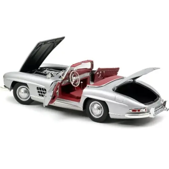1957 Mercedes-Benz 300 SL Roadster Silver Metallic 1/18 Diecast Model Car by Norev image {2}
