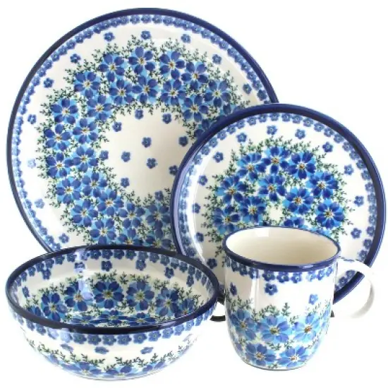 Blue Rose Polish Pottery Zaklady Dinnerware (16 PC) image {10}