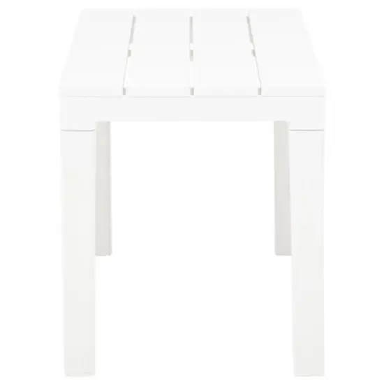 vidaXL 2x Garden Bench Plastic Outdoor Lounge Seating - White image {3}