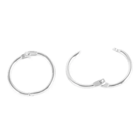 Unique Bargains 1.2" Openable Dia Metal Spring O-Ring Loose Leaf Binder Ring Silver Tone 50 Pcs image {2}
