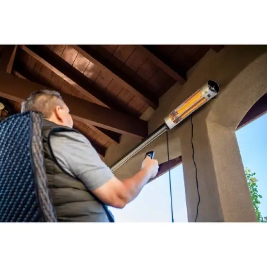Kenmore Carbon Infrared 1500W Wall-Mounted Patio Heater with Remote Silver image {4}