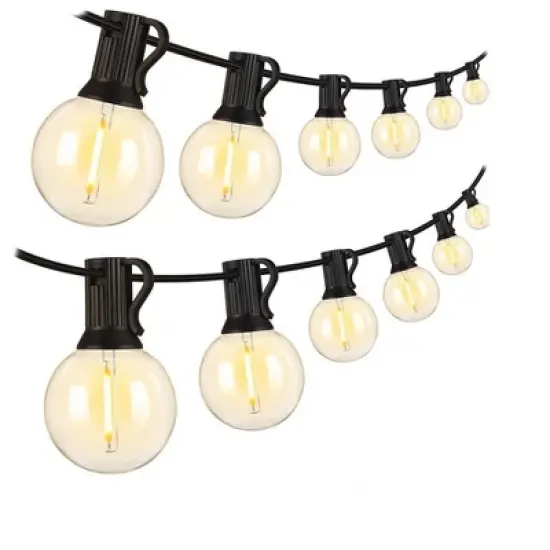 Itopfox 100Ft LED Outdoor String Lights, Dimmable Patio Lights, Waterproof Shatterproof G40 Globe Bulb String for Backyard Bistro image {9}