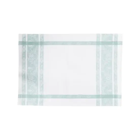 C&F Home Rose Trellis Jacquard Sea Glass Cotton Woven Placemats Set of 6, 13" x 19" image {3}