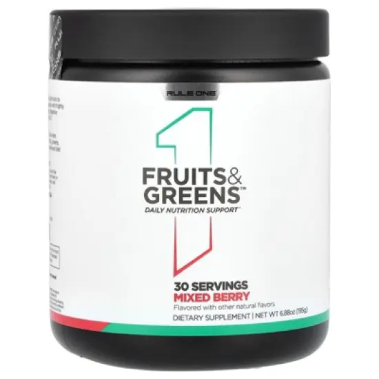 Rule One Proteins Fruits & Greens, Mixed Berry, 6.88 oz (195 g) image {3}