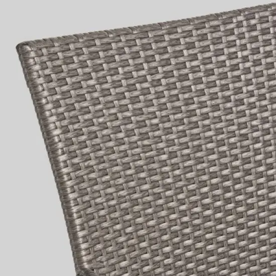 Mayhill 7pc Acacia Wood and Wicker Dining Set: Weather-Resistant, 6 Arm Chairs - Christopher Knight Home image {5}