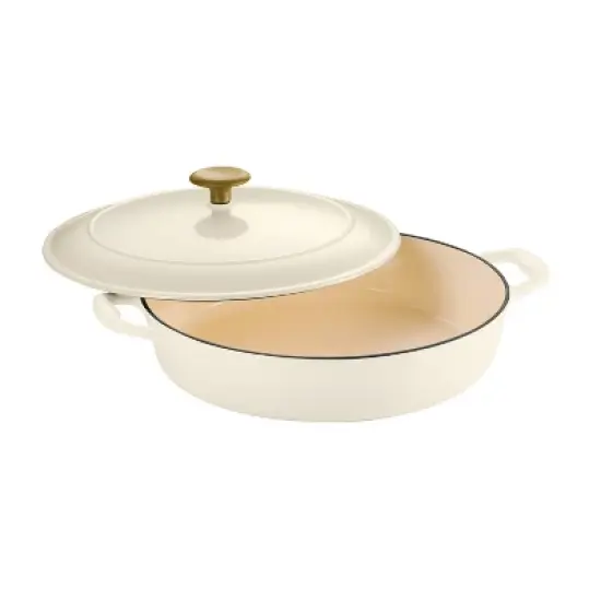 Tramontina 4qt Enameled Cast Iron Covered Braiser - Latte image {2}