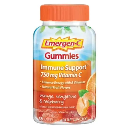 Emergen-C Vitamin C Immune Support Gummies - Orange, Tangerine & Raspberry - 45ct image {11}