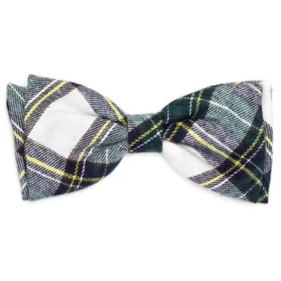 The Worthy Dog Stewart Tartan Plaid Bow Tie Adjustable Collar Attachment Accessory image {2}
