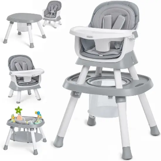 BabyBond Baby High Chair, 15 in 1 Convertible Highchair with Tray and Activity Center, Suitable for Babies and Toddlers image {6}