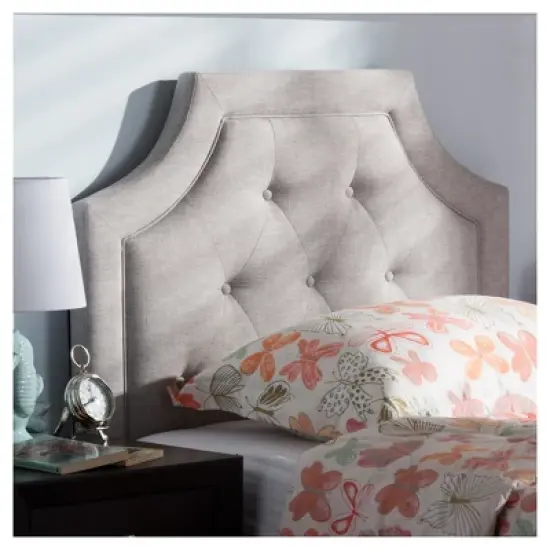 Mars Modern And Contemporary Fabric Headboard Gray - Baxton Studio image {4}