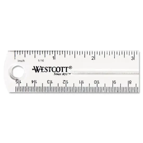 Westcott 6" Clear Ruler 45016 image {3}