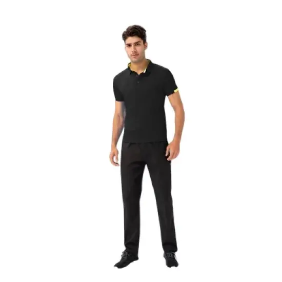 Anna-Kaci Active Men's Athletic Fit Polo Shirt with Contrast Collar and Moisture-Wicking Stretch Fabric image {2}