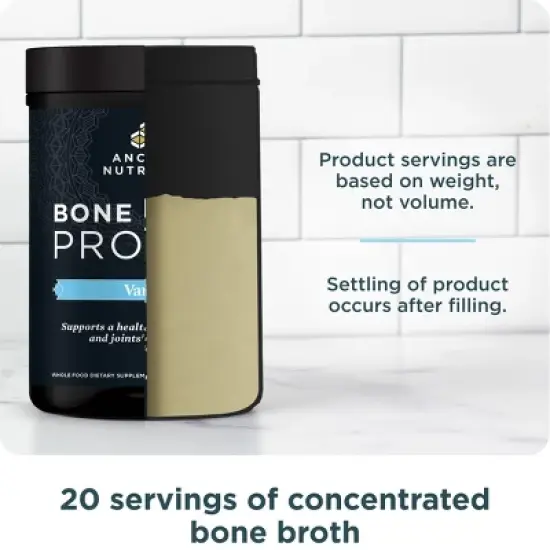 Ancient Nutrition Bone Broth Protein Powder - Vanilla - 17.4oz/20 Servings image {6}