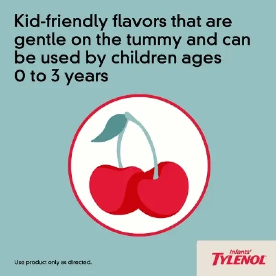 Tylenol Infant Dye-Free General Pain Reliever - Cherry - 1 fl oz image {5}