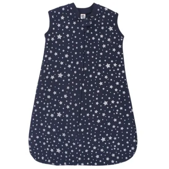 Hudson Baby Infant Premium Quilted Sleeveless Sleeping Bag and Wearable Blanket, Metallic Stars image {1}
