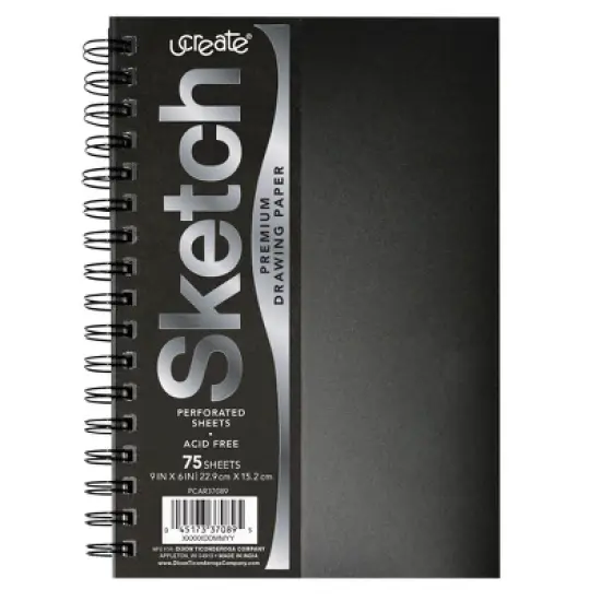 UCreate 9 x 6 in Poly Cover Sketch Book (Pack of 3) - Drawing Supplies & Notebooks image {1}