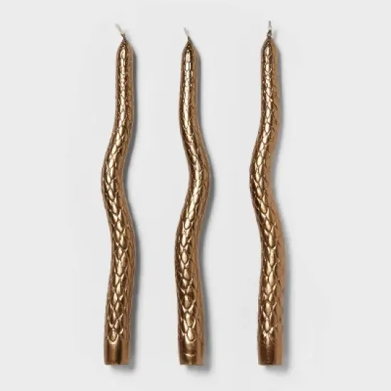 3pk Snake Taper Candle Set - Threshold&trade; image {2}
